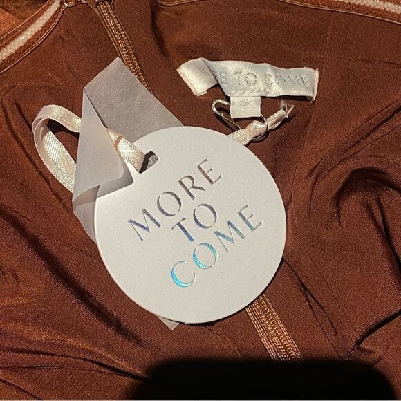 NWT More To Come Emma Strapless Maxi Dress Chocolate satin strapless Revolve S - Picture 7 of 8